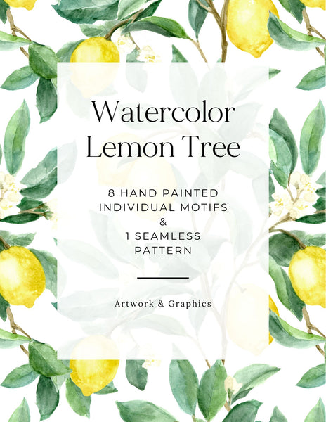 Watercolor Lemon Tree