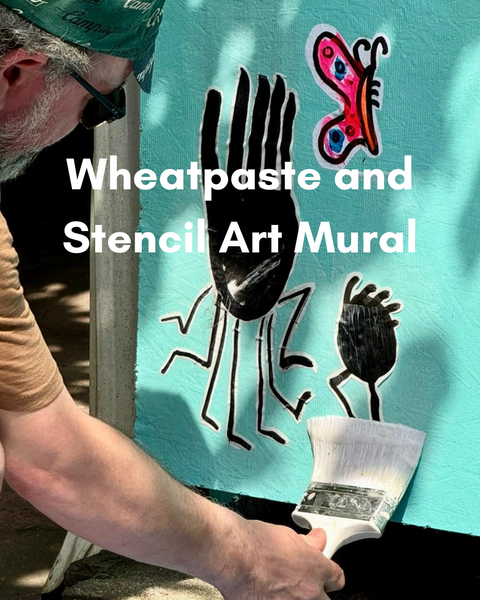 Space Camp: Wheatpaste and Stencil Art Mural (8/16)